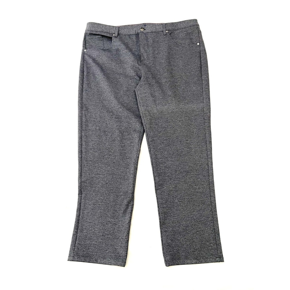 Johnnie-O Burbank Stretch Knit 5-Pocket Pant 38x29 Charcoal Wrinkle‎ Resistant
